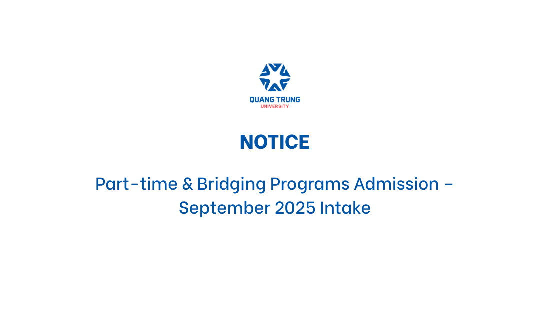 Notice of Admission for the Part-time, Bridging Program – September 2025 Session