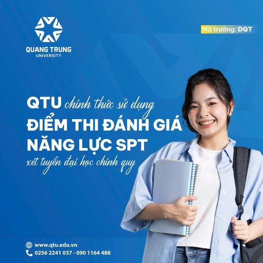 Trường Đại học Quang Trung chính thức sử dụng điểm SPT trong xét tuyển đại học chính quy năm 2026