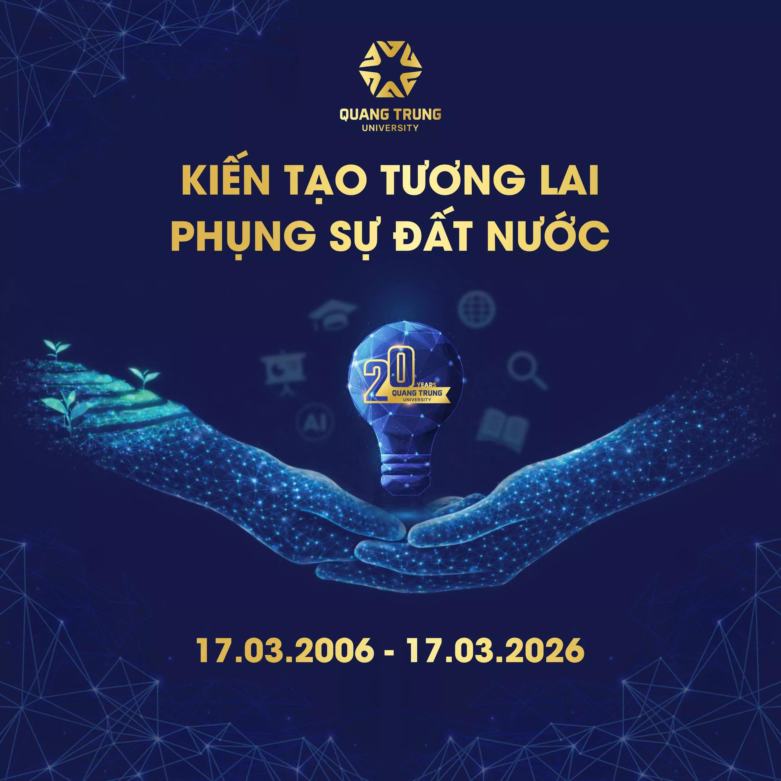 Lễ kỷ niệm 20 năm thành lập Trường Đại học Quang Trung (2006–2026)